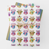 Rollen und Streifen: zwei Papierfolien Geschenkpapier Set (Beispiel)