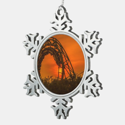 Rollen-Untersetzer Schneeflocken Zinn-Ornament (Rechts)