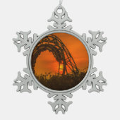 Rollen-Untersetzer Schneeflocken Zinn-Ornament (Vorderseite)