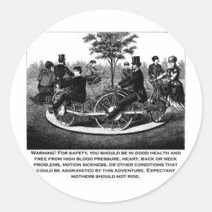 Rollen-Untersetzer-Warnung Runder Aufkleber