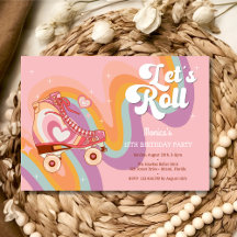 Rollen wir die Retrowalze Skate Geburtstagsparty