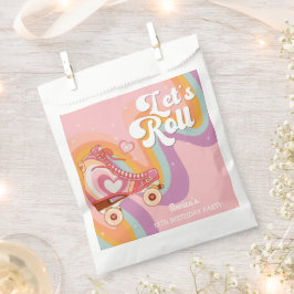 Rollen wir die Retrowalze Skate Geburtstagsparty Geschenktütchen