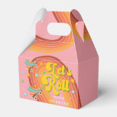 Rollen wir Retrowalze Kind zum Geburtstag Geschenkschachtel (Rückseite)