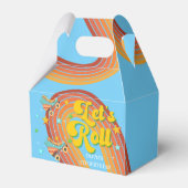 Rollen wir Retrowalze Kind zum Geburtstag Geschenkschachtel (Rückseite)