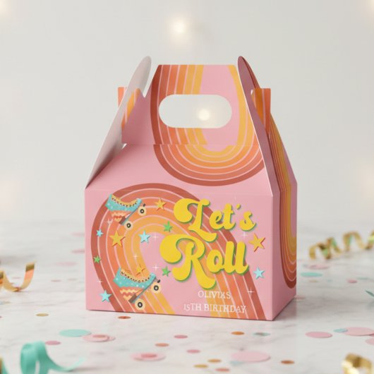 Rollen wir Retrowalze Kind zum Geburtstag Geschenkschachtel