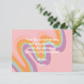 Rollen wir Retrowalze Skate Geburtstag Dankeskarte (Stehend Vorderseite)