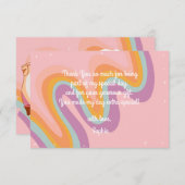 Rollen wir Retrowalze Skate Geburtstag Dankeskarte (Vorne/Hinten)