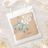 Rollen wir Retrowalze Skate Geburtstag Geschenktütchen (Ausgeschnitten)