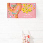 Rollen wir Rollwalze Skate Retro Regenbogen Banner (InSitu)