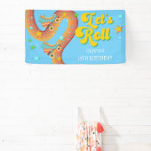 Rollen wir Rollwalze Skate Retro Regenbogen Banner (InSitu)