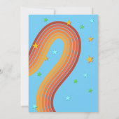 Rollen wir Rollwalze Skate Retro Regenbogen Einladung (Rückseite)