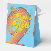 Rollen wir Rollwalze Skate Retro Regenbogen Geschenkschachtel (Rückseite)