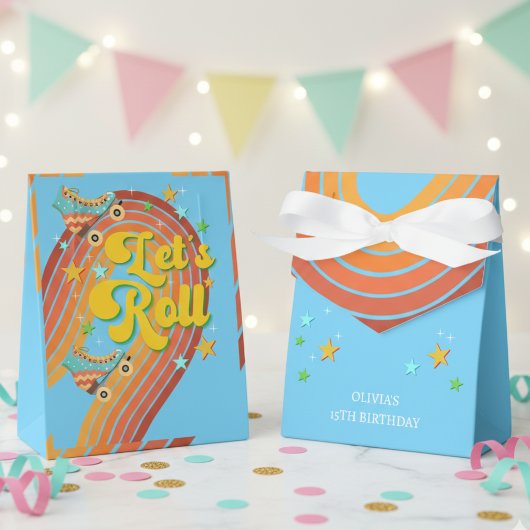 Rollen wir Rollwalze Skate Retro Regenbogen Geschenkschachtel