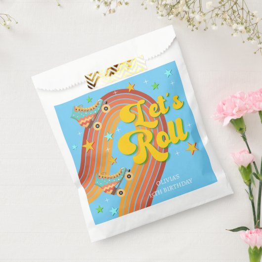 Rollen wir Rollwalze Skate Retro Regenbogen Geschenktütchen (Versiegelt)