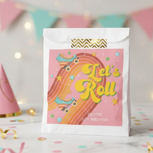 Rollen wir Rollwalze Skate Retro Regenbogen Geschenktütchen