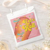 Rollen wir Rollwalze Skate Retro Regenbogen Geschenktütchen (Ausgeschnitten)