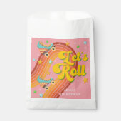 Rollen wir Rollwalze Skate Retro Regenbogen Geschenktütchen (Vorderseite)