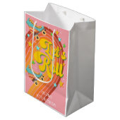 Rollen wir Rollwalze Skate Retro Regenbogen Mittlere Geschenktüte (Vorderseite Schrägansicht)