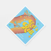 Rollen wir Rollwalze Skate Retro Regenbogen Serviette (Ecke)