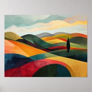 Rollende chromatische Horizonte Poster