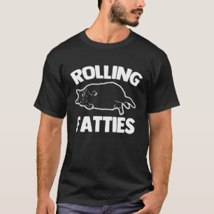 Rollende Dicke Fetze Katze Katzenbesitzer Kitty T-Shirt