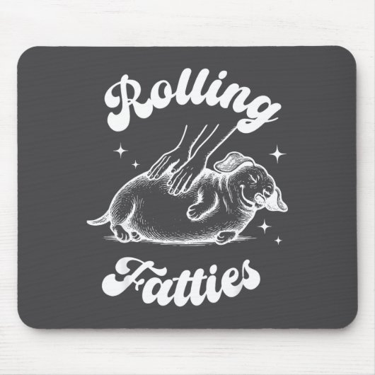 Rollende Dickerchen Hund Dachshund Gras Wiener Hun Mousepad (Vorne)