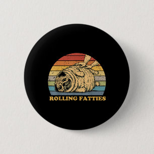 Rollende Dicks Hund Lustiger Pug-Meme für Frauen M Button