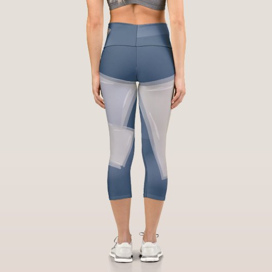 Rollende Fibonacci-Quadrate Capri Leggings (Rückseite)