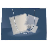 Rollende Fibonacci-Quadrate Große Geschenktüte (Rückseite)