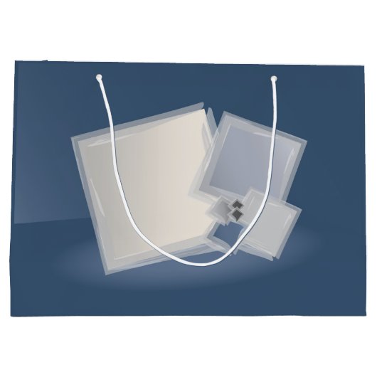 Rollende Fibonacci-Quadrate Große Geschenktüte (Rückseite)