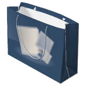 Rollende Fibonacci-Quadrate Große Geschenktüte (Rückseite Schrägansicht)