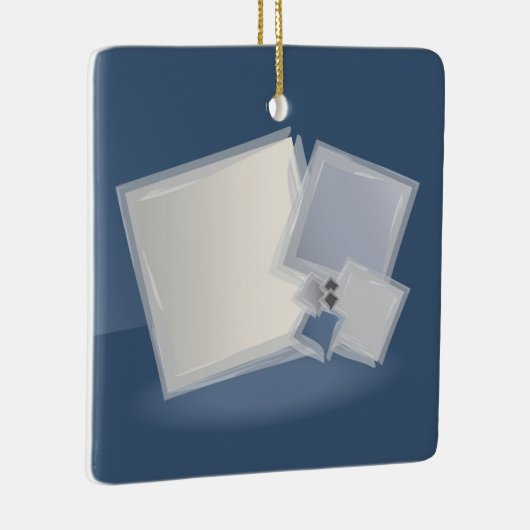 Rollende Fibonacci-Quadrate Keramikornament (Rechts)