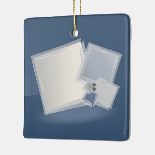 Rollende Fibonacci-Quadrate Keramikornament (Links)