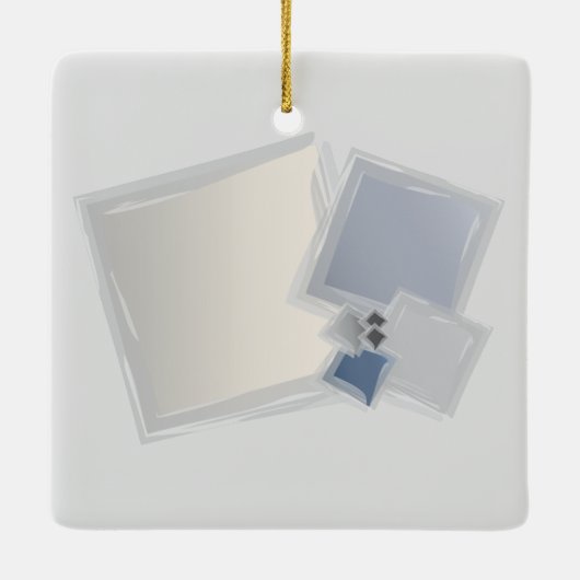 Rollende Fibonacci-Quadrate Keramikornament (Rückseite)