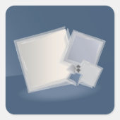 Rollende Fibonacci-Quadrate Quadratischer Aufkleber (Vorderseite)