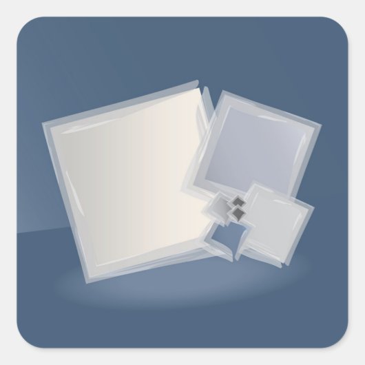 Rollende Fibonacci-Quadrate Quadratischer Aufkleber (Vorderseite)