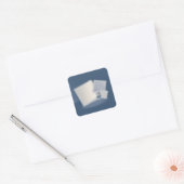 Rollende Fibonacci-Quadrate Quadratischer Aufkleber (Umschlag)