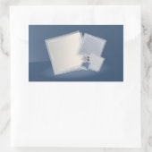 Rollende Fibonacci-Quadrate Rechteckiger Aufkleber (Tasche)