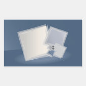 Rollende Fibonacci-Quadrate Rechteckiger Aufkleber (Vorderseite)