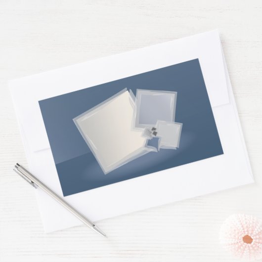 Rollende Fibonacci-Quadrate Rechteckiger Aufkleber (Umschlag)