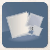 Rollende Fibonacci-Quadrate Rechteckiger Pappuntersetzer (Vorderseite)