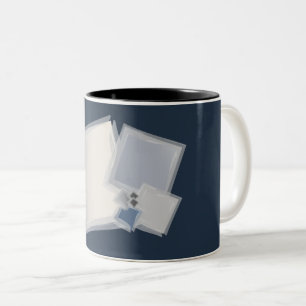 Rollende Fibonacci-Quadrate Zweifarbige Tasse