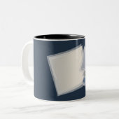 Rollende Fibonacci-Quadrate Zweifarbige Tasse (Vorderseite Links)