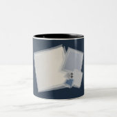 Rollende Fibonacci-Quadrate Zweifarbige Tasse (Mittel)