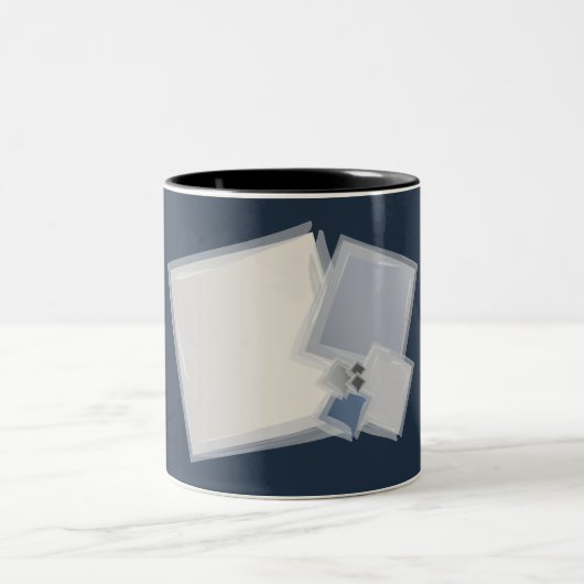 Rollende Fibonacci-Quadrate Zweifarbige Tasse (Mittel)