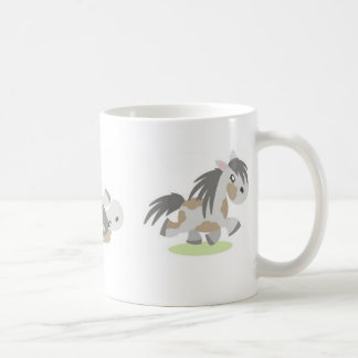 Rollende graue Pony-Tasse Kaffeetasse
