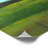 Rollende Hügel der Landschaft Poster (Ecke)