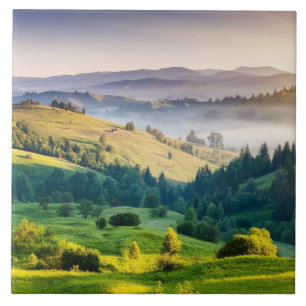 Rollende Hügel - Landschaftsfoto Fliese