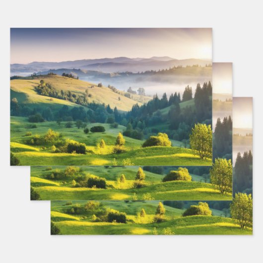 Rollende Hügel - Landschaftsfoto Geschenkpapier Set (Set)