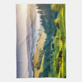 Rollende Hügel - Landschaftsfoto Geschirrtuch (Vertikal)